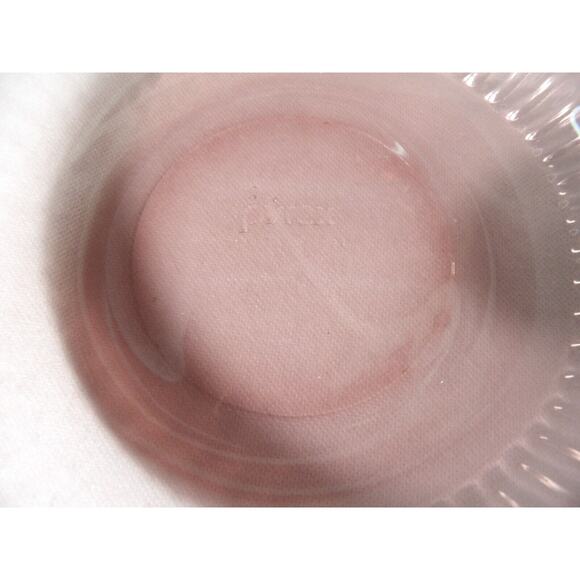 Pyrex 024-S Cranberry Round Casserole 2 Qt 2L Ribbed Glass Vintage No Lid - Picture 8 of 11